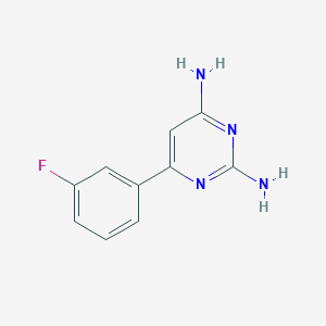 molecular formula C10H9FN4 B6616535 6-(3-fluorophenyl)pyrimidine-2,4-diamine CAS No. 1247114-85-7