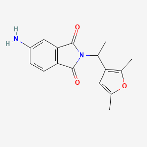 molecular formula C16H16N2O3 B6616541 5-amino-2-[1-(2,5-dimethylfuran-3-yl)ethyl]-2,3-dihydro-1H-isoindole-1,3-dione CAS No. 1304928-49-1