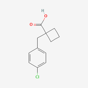 molecular formula C12H13ClO2 B6616546 1-[(4-chlorophenyl)methyl]cyclobutane-1-carboxylic acid CAS No. 1462882-37-6