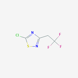 molecular formula C4H2ClF3N2S B6616557 5-chloro-3-(2,2,2-trifluoroethyl)-1,2,4-thiadiazole CAS No. 1484792-54-2