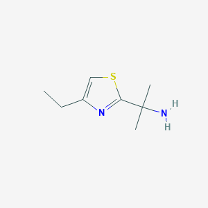 molecular formula C8H14N2S B6616558 2-(4-ethyl-1,3-thiazol-2-yl)propan-2-amine CAS No. 1248557-28-9