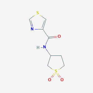 molecular formula C8H10N2O3S2 B6616560 N-(Tetrahydro-1,1-dioxido-3-thienyl)-4-thiazolecarboxamide CAS No. 1249581-68-7