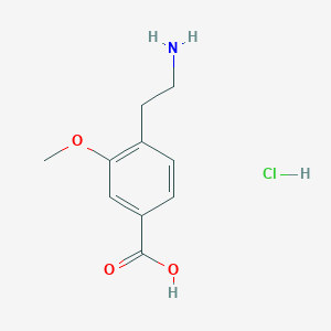 molecular formula C10H14ClNO3 B6616564 4-(2-aminoethyl)-3-methoxybenzoic acid hydrochloride CAS No. 2137715-69-4