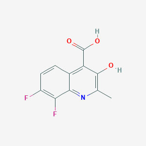 7,8-difluoro-3-hydroxy-2-methylquinoline-4-carboxylic acid