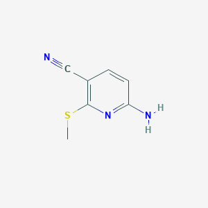 molecular formula C7H7N3S B6616587 6-amino-2-(methylsulfanyl)pyridine-3-carbonitrile CAS No. 1392149-89-1
