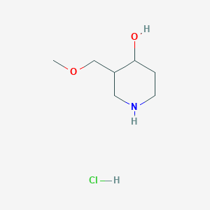 molecular formula C7H16ClNO2 B6616602 3-(methoxymethyl)piperidin-4-ol hydrochloride, Mixture of diastereomers CAS No. 955027-81-3