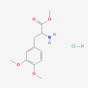 molecular formula C12H18ClNO4 B6616615 methyl 2-amino-3-(3,4-dimethoxyphenyl)propanoate hydrochloride CAS No. 42381-59-9