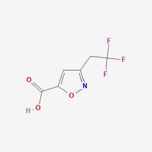 molecular formula C6H4F3NO3 B6616617 3-(2,2,2-trifluoroethyl)-1,2-oxazole-5-carboxylic acid CAS No. 1401727-19-2