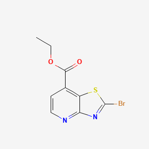 molecular formula C9H7BrN2O2S B6616634 ethyl 2-bromo-[1,3]thiazolo[4,5-b]pyridine-7-carboxylate CAS No. 907545-43-1