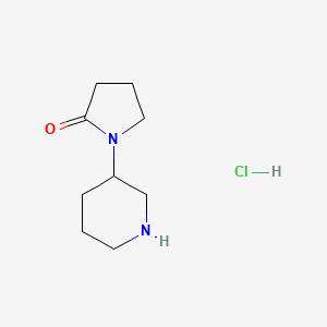 molecular formula C9H17ClN2O B6616640 1-(piperidin-3-yl)pyrrolidin-2-one hydrochloride CAS No. 1240315-24-5