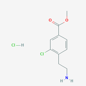 molecular formula C10H13Cl2NO2 B6616641 methyl 4-(2-aminoethyl)-3-chlorobenzoate hydrochloride CAS No. 467438-33-1