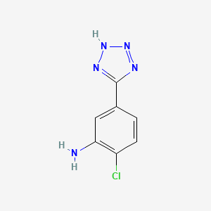 molecular formula C7H6ClN5 B6616662 2-chloro-5-(1H-1,2,3,4-tetrazol-5-yl)aniline CAS No. 916051-82-6