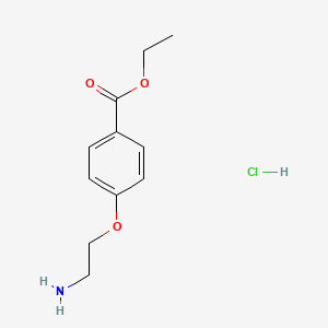 molecular formula C11H16ClNO3 B6616679 ethyl 4-(2-aminoethoxy)benzoate hydrochloride CAS No. 168893-16-1
