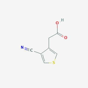 molecular formula C7H5NO2S B6616689 2-(4-cyanothiophen-3-yl)acetic acid CAS No. 2839139-62-5