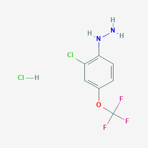 molecular formula C7H7Cl2F3N2O B6616691 [2-chloro-4-(trifluoromethoxy)phenyl]hydrazine hydrochloride CAS No. 2701336-54-9