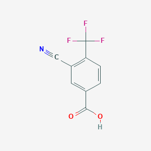 molecular formula C9H4F3NO2 B6616702 3-cyano-4-(trifluoromethyl)benzoic acid CAS No. 1048034-95-2