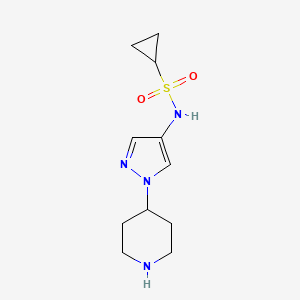 N-[1-(piperidin-4-yl)-1H-pyrazol-4-yl]cyclopropanesulfonamide