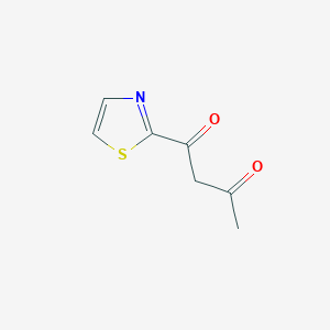molecular formula C7H7NO2S B6616872 1-(1,3-thiazol-2-yl)butane-1,3-dione CAS No. 1423028-06-1