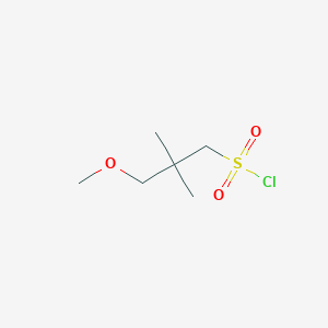molecular formula C6H13ClO3S B6616878 3-methoxy-2,2-dimethylpropane-1-sulfonyl chloride CAS No. 1483709-73-4