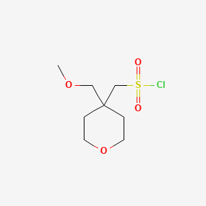 molecular formula C8H15ClO4S B6616882 [4-(methoxymethyl)oxan-4-yl]methanesulfonyl chloride CAS No. 1484954-88-2