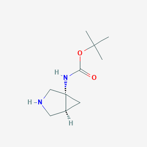 molecular formula C10H18N2O2 B6616912 叔丁基(1R,5S)-3-氮杂双环[3.1.0]己烷-1-基氨基甲酸酯 CAS No. 1895870-72-0