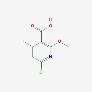 molecular formula C8H8ClNO3 B6616948 6-chloro-2-methoxy-4-methylpyridine-3-carboxylic acid CAS No. 663931-09-7