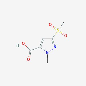 molecular formula C6H8N2O4S B6616956 3-methanesulfonyl-1-methyl-1H-pyrazole-5-carboxylic acid CAS No. 1368062-67-2