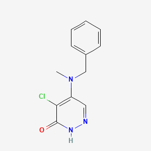molecular formula C12H12ClN3O B6616988 5-(Benzyl(methyl)amino)-4-chloropyridazin-3(2H)-one CAS No. 185224-46-8