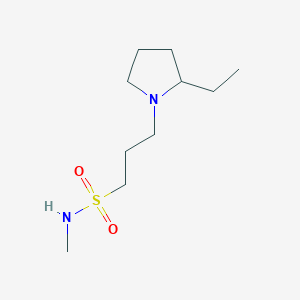 molecular formula C10H22N2O2S B6617020 1-Pyrrolidinepropanesulfonamide, 2-ethyl-N-methyl- CAS No. 1376297-48-1