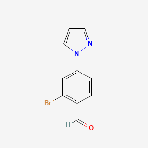 molecular formula C10H7BrN2O B6617025 2-bromo-4-(1H-pyrazol-1-yl)benzaldehyde CAS No. 1691619-68-7