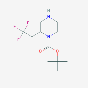 molecular formula C11H19F3N2O2 B6617028 tert-butyl 2-(2,2,2-trifluoroethyl)piperazine-1-carboxylate CAS No. 886766-22-9