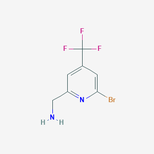 [6-bromo-4-(trifluoromethyl)pyridin-2-yl]methanamine