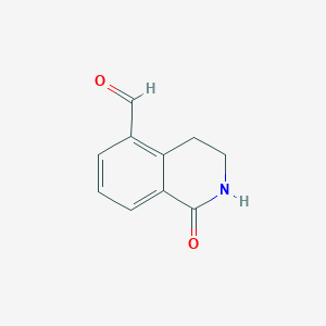 molecular formula C10H9NO2 B6617064 1-oxo-1,2,3,4-tetrahydroisoquinoline-5-carbaldehyde CAS No. 1260664-38-7