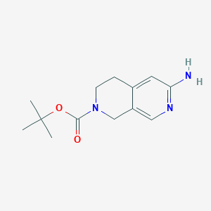 tert-butyl 6-amino-1,2,3,4-tetrahydro-2,7-naphthyridine-2-carboxylate