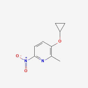 molecular formula C9H10N2O3 B6617098 3-cyclopropoxy-2-methyl-6-nitropyridine CAS No. 1243454-76-3
