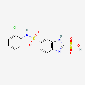 molecular formula C13H10ClN3O5S2 B6617126 5-[(2-chlorophenyl)sulfamoyl]-1H-1,3-benzodiazole-2-sulfonic acid CAS No. 1513877-23-0