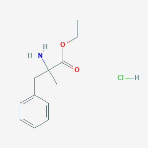 molecular formula C12H18ClNO2 B6617137 ethyl 2-amino-2-methyl-3-phenylpropanoate hydrochloride CAS No. 56022-66-3