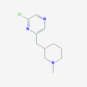 2-chloro-6-[(1-methylpiperidin-3-yl)methyl]pyrazine
