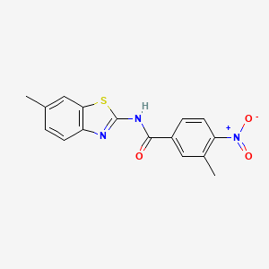 molecular formula C16H13N3O3S B6617173 3-Methyl-N-(6-methyl-benzothiazol-2-yl)-4-nitro-benzamide CAS No. 312747-82-3