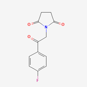 molecular formula C12H10FNO3 B6617174 1-[2-(4-Fluorophenyl)-2-oxoethyl]pyrrolidine-2,5-dione CAS No. 24246-88-6
