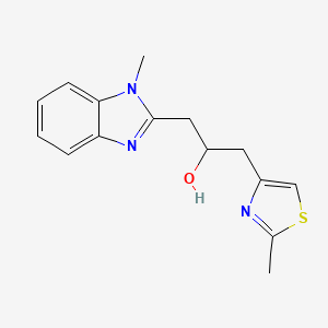 molecular formula C15H17N3OS B6617190 1-(2-methyl-1,3-thiazol-4-yl)-3-(1-methyl-1H-1,3-benzodiazol-2-yl)propan-2-ol CAS No. 1507693-49-3