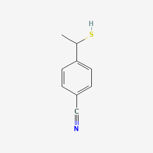 molecular formula C9H9NS B6617207 4-(1-sulfanylethyl)benzonitrile CAS No. 1520818-06-7