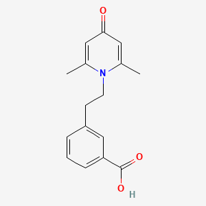 molecular formula C16H17NO3 B6617213 3-[2-(2,6-dimethyl-4-oxo-1,4-dihydropyridin-1-yl)ethyl]benzoic acid CAS No. 1510695-16-5