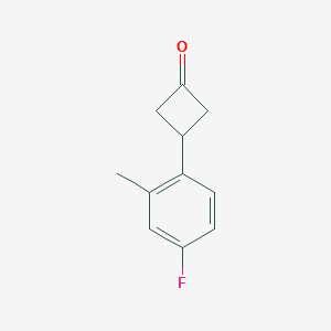 molecular formula C11H11FO B6617261 3-(4-fluoro-2-methylphenyl)cyclobutan-1-one CAS No. 1539583-04-4
