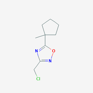 molecular formula C9H13ClN2O B6617268 3-(chloromethyl)-5-(1-methylcyclopentyl)-1,2,4-oxadiazole CAS No. 1513798-65-6