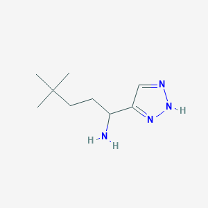 molecular formula C9H18N4 B6617279 4,4-dimethyl-1-(1H-1,2,3-triazol-4-yl)pentan-1-amine CAS No. 1502062-34-1
