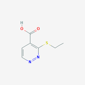 molecular formula C7H8N2O2S B6617292 3-(ethylsulfanyl)pyridazine-4-carboxylic acid CAS No. 1515806-54-8