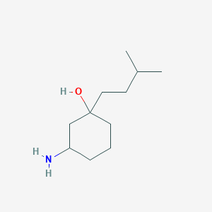 molecular formula C11H23NO B6617295 3-amino-1-(3-methylbutyl)cyclohexan-1-ol CAS No. 1531830-22-4