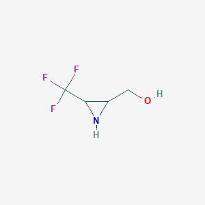 molecular formula C4H6F3NO B6617334 [3-(trifluoromethyl)aziridin-2-yl]methanol CAS No. 2866308-42-9