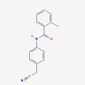 molecular formula C16H14N2O B6617338 N-[4-(cyanomethyl)phenyl]-2-methylbenzamide CAS No. 524051-79-4